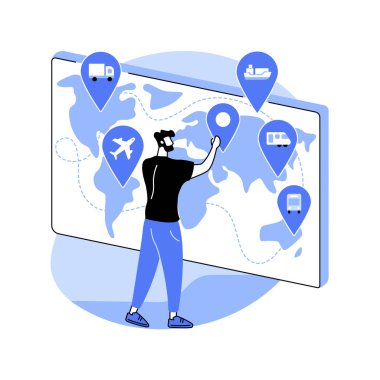 İş lojistiği soyut konsept vektör çizimi.