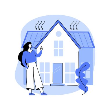 Pasif ev soyut konsept vektör çizimi.