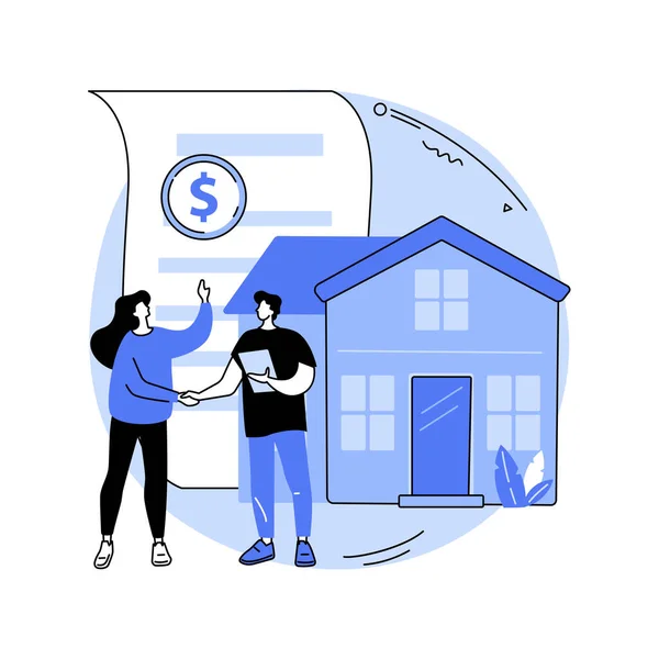 Empréstimo hipotecário conceito abstrato ilustração vetorial. —  Vetores de Stock