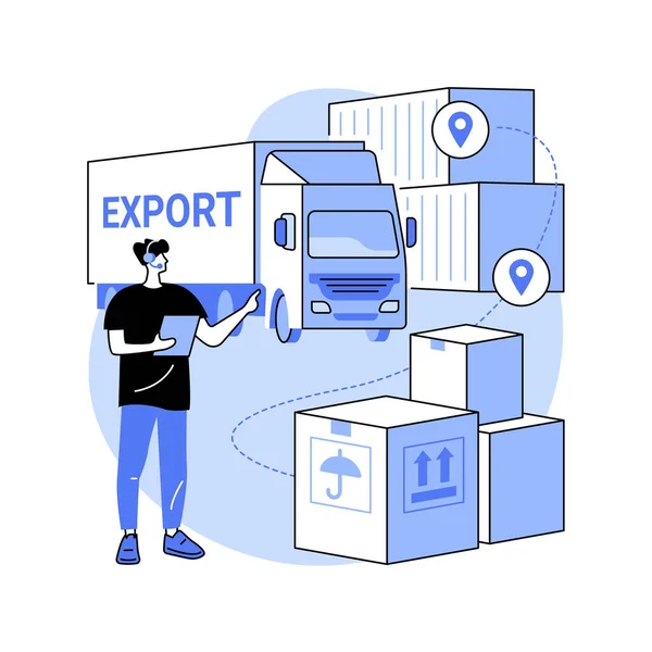 Controle de exportação conceito abstrato ilustração vetorial. —  Vetores de Stock