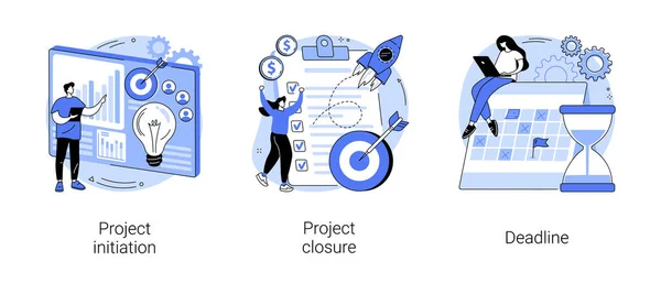 Progetto ciclo di vita concetto astratto illustrazioni vettoriali. — Vettoriale Stock