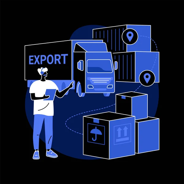 Controle de exportação conceito abstrato ilustração vetorial. —  Vetores de Stock