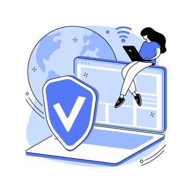 VPN erişimi soyut konsept vektör çizimi.