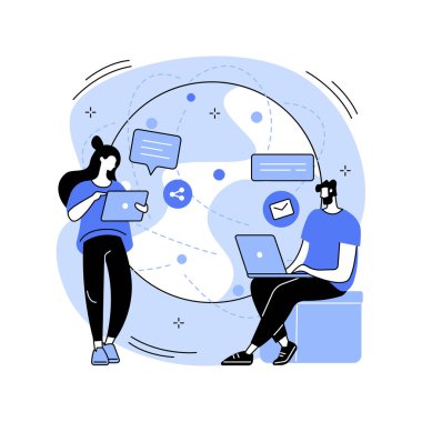 Genel web bağlantısı soyut konsept vektör çizimi.