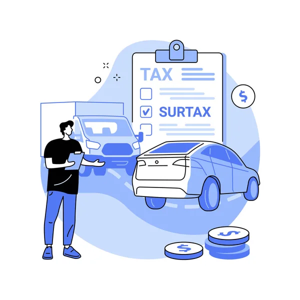 Transport Surtax abstraktes Konzept Vektor Illustration. — Stockvektor