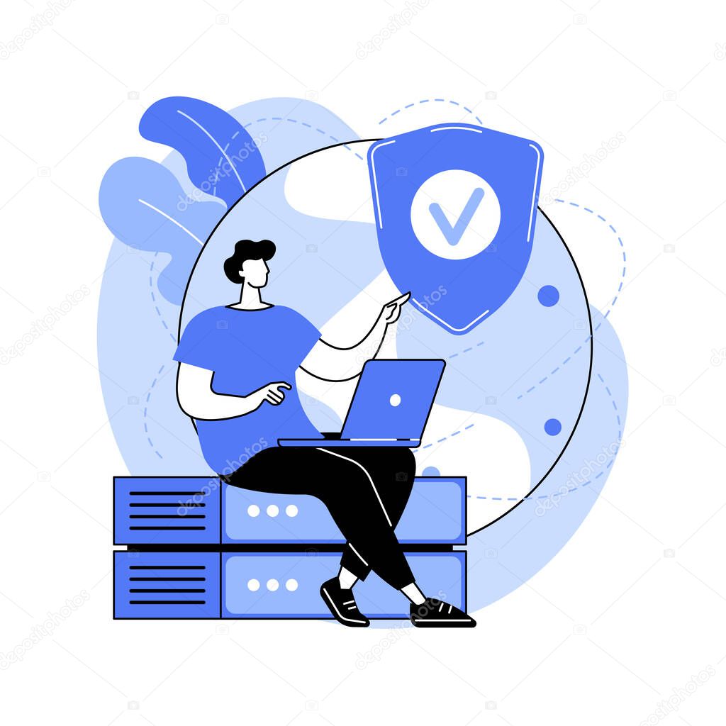 Proxy server abstract concept vector illustration.