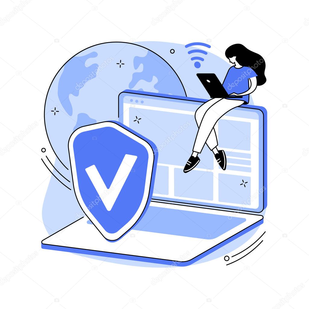 VPN access abstract concept vector illustration.