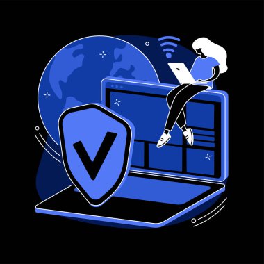VPN erişimi soyut konsept vektör çizimi.