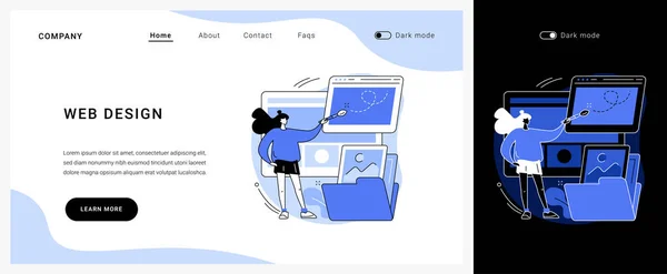 ウェブデザインベクトルコンセプトランディングページ. — ストックベクタ