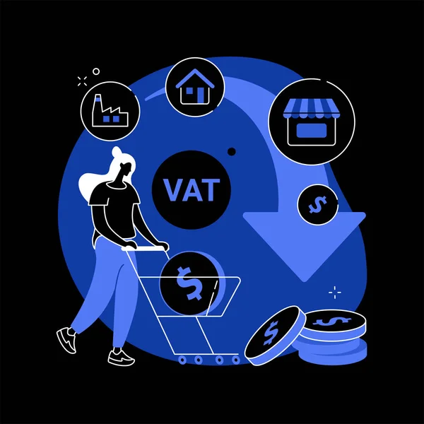 Sistema di imposta sul valore aggiunto concetto astratto illustrazione vettoriale. — Vettoriale Stock