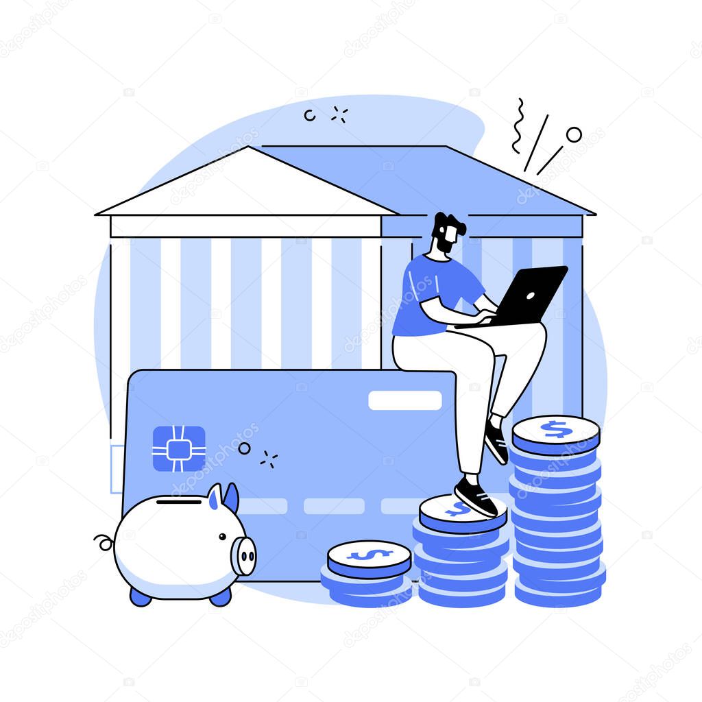 Banking operations abstract concept vector illustration.