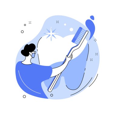 Kozmetik dişçiliği soyut konsept vektör çizimi.