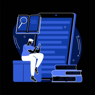 Ebook soyut konsept vektör çizimi.