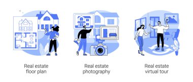 Soyut konsept vektör çizimleri ev listesi.