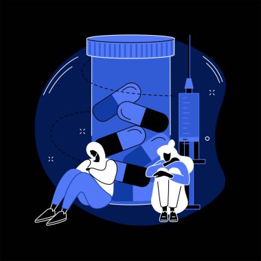 Uyuşturucu izleme soyut konsept vektör çizimi.