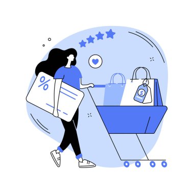 Memnuniyet ve sadakat soyut konsept vektör çizimi.