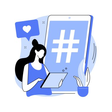 Soyut konsept vektör illüstrasyonunun çapraz gönderimi.