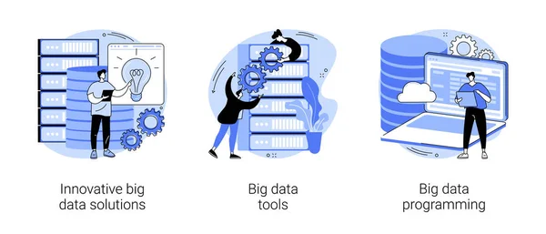 Big data software de negócios abstrato conceito vetor ilustrações. — Vetor de Stock