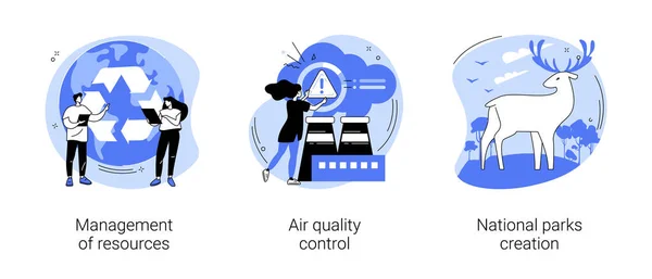 Environmental control abstract concept vector illustrations. — Stock Vector