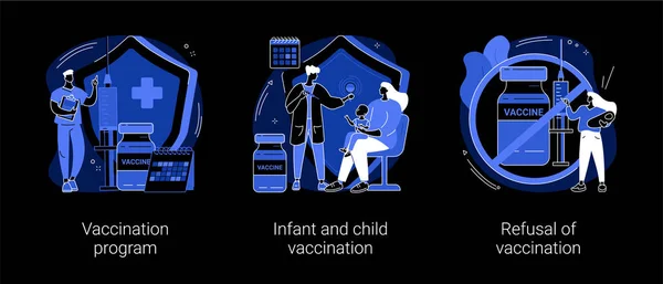 Kötelező immunizálás elvont koncepció vektor illusztrációk. — Stock Vector