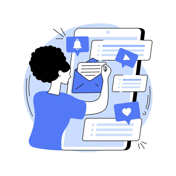 Абстрактная векторная иллюстрация FOMO.