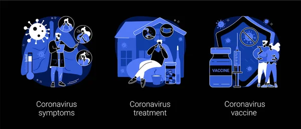 Covid19 pandemic gambar konsep vektor abstrak. - Stok Vektor