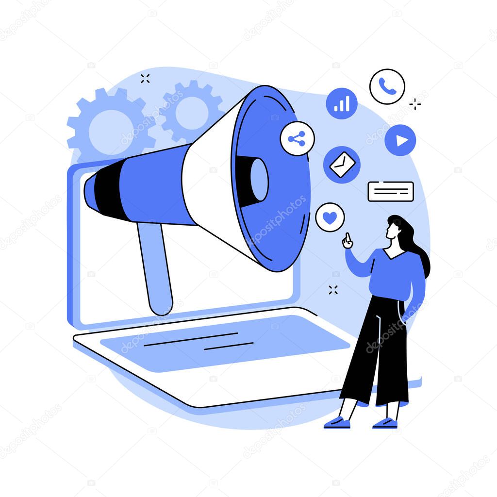 Online marketing abstract concept vector illustration.