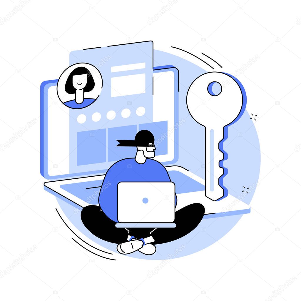 Doxing abstract concept vector illustration.