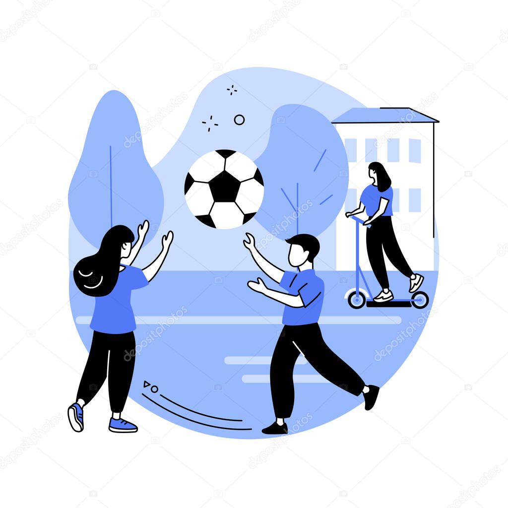 After school activities abstract concept vector illustration.