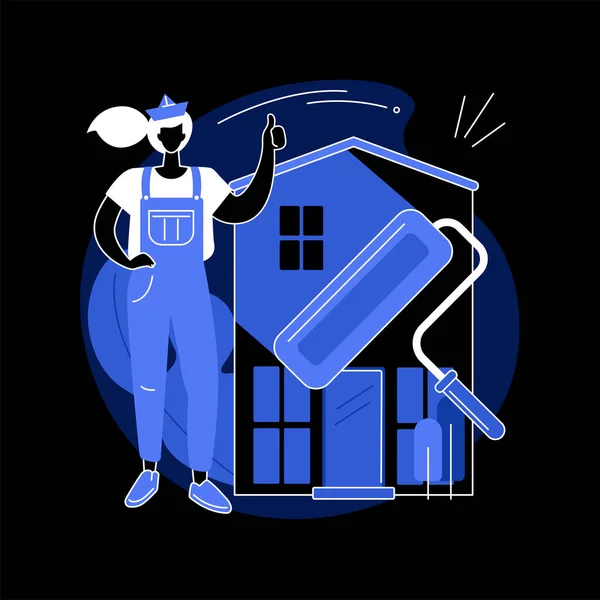 Hus Renovering Abstrakt Koncept Vektor Illustration Fastighetsrenovering Idéer Och Tips — Stock vektor