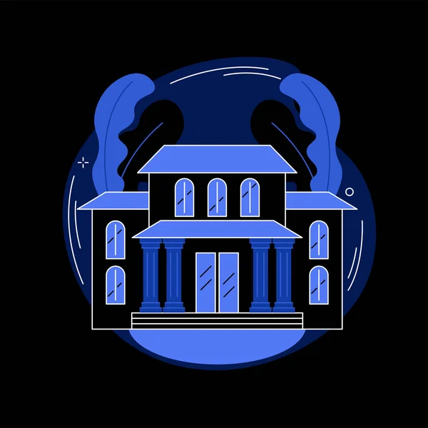 Приватна Резиденція Абстрактна Концепція Векторні Ілюстрації Будинок Сімейної Резиденції Приватна — стоковий вектор