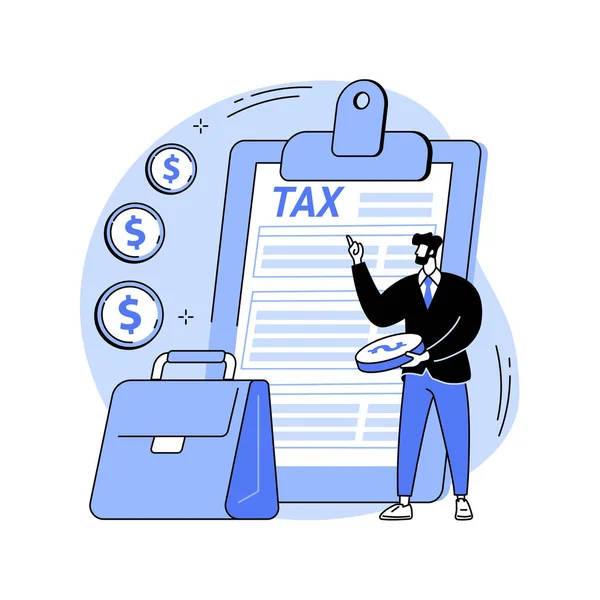 Φόρος Εισοδήματος Εταιρειών Επιστρέφει Αφηρημένη Έννοια Διανυσματική Απεικόνιση Έντυπο Δήλωσης — Διανυσματικό Αρχείο