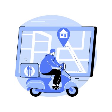 Gıda teslimatı soyut konsept vektör çizimi.