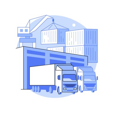 Lojistik merkezi soyut konsept vektör çizimi.