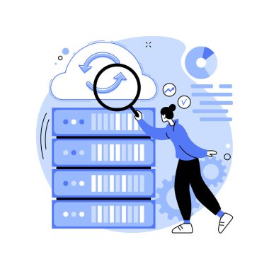 Büyük veri analizleri soyut konsept vektör illüstrasyonu.