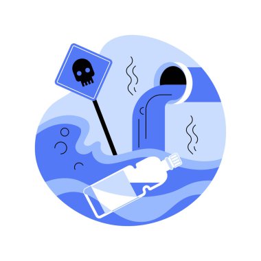 Su kirliliği soyut konsept vektör çizimi.