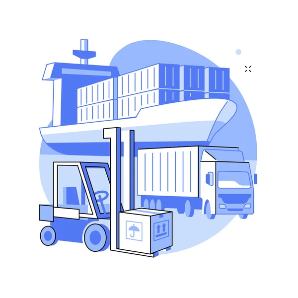 Importation de biens et services concept abstrait illustration vectorielle. — Image vectorielle