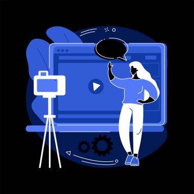 Vlog soyut konsept vektör çizimi.