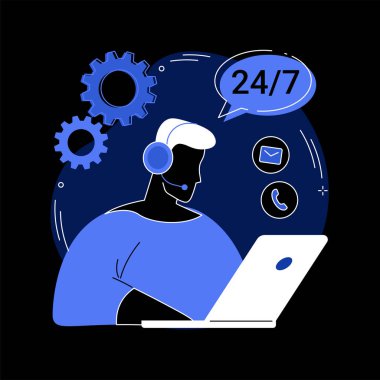 Müşteri desteği soyut konsept vektör çizimi.