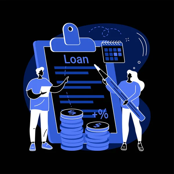 Illustration vectorielle du concept abstrait de décaissement de prêts. — Image vectorielle