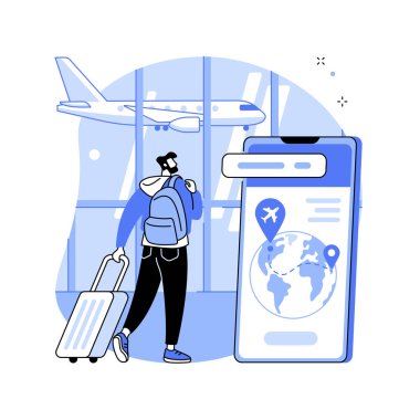 Kıtalararası taşımacılık soyut konsept vektör çizimi.