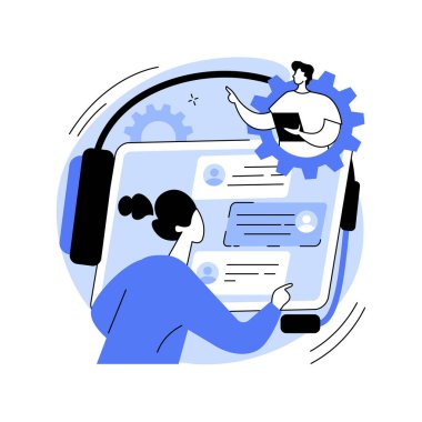 Müşteri self-servis soyut konsept vektör çizimi.