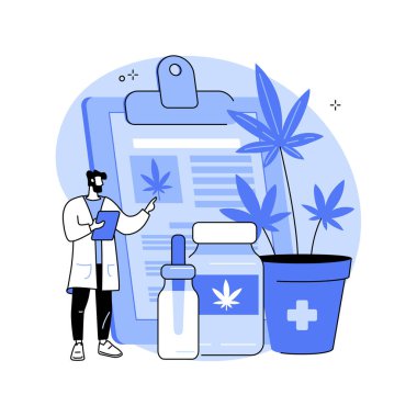 Tıbbi marihuana soyut konsept vektör çizimi.