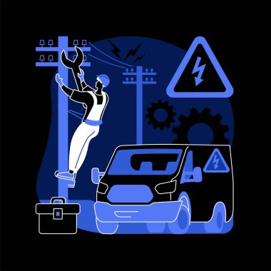 Elektrik hizmetleri soyut konsept vektör çizimi.