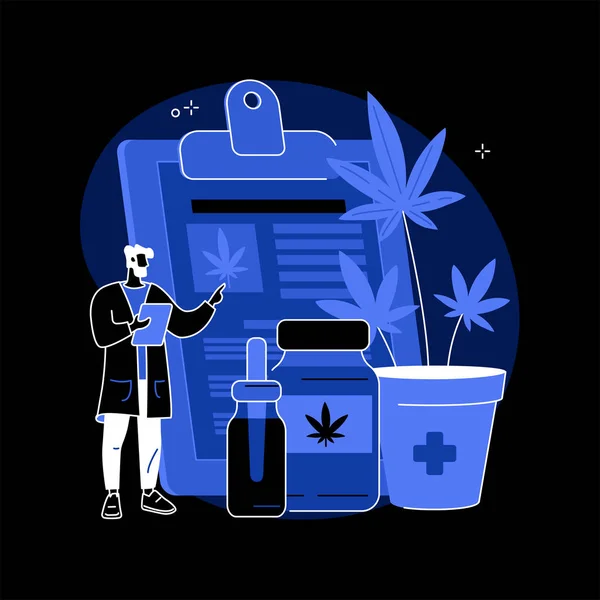 Medyczna marihuana abstrakcyjna koncepcja wektor ilustracja. — Wektor stockowy