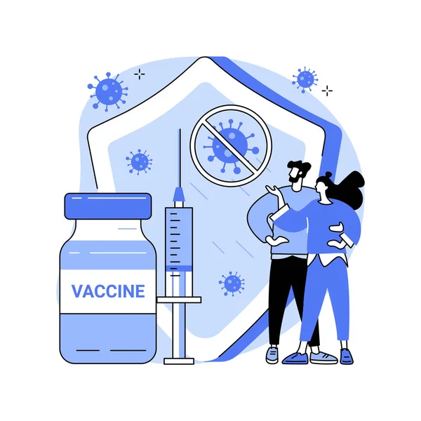 Coronavirus vacuna concepto abstracto vector ilustración. — Vector de stock