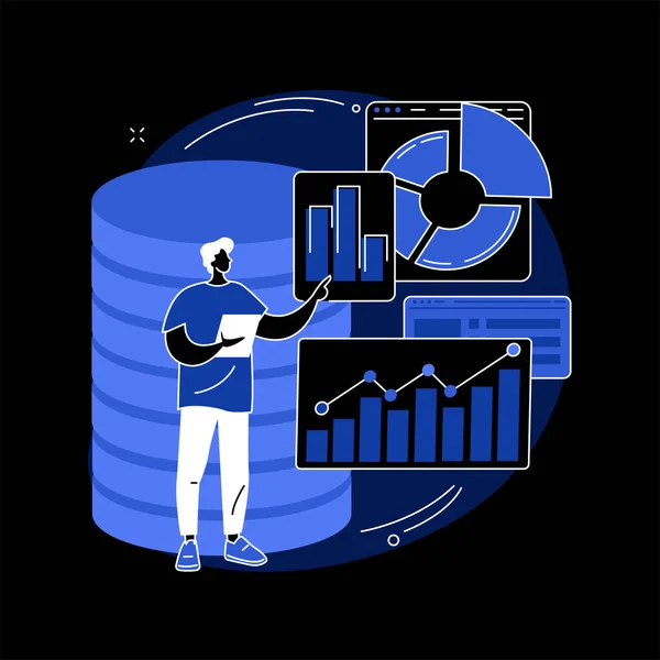 Analítica y ciencia de datos abstracto concepto vector ilustración. — Vector de stock