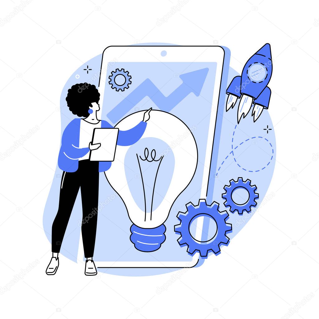 Idea management abstract concept vector illustration.