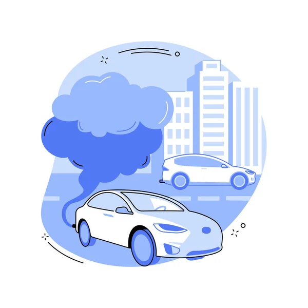 Αυτοκίνητο ρύπανση αφηρημένη έννοια διανυσματική απεικόνιση. — Διανυσματικό Αρχείο