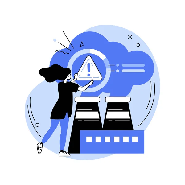 Controle de qualidade do ar conceito abstrato ilustração vetorial. —  Vetores de Stock